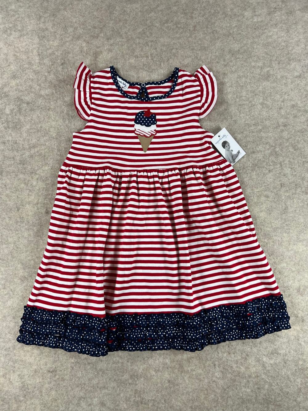 Magnolia Baby Patriotic Ice Cream Dress Girls Size 6 NEW